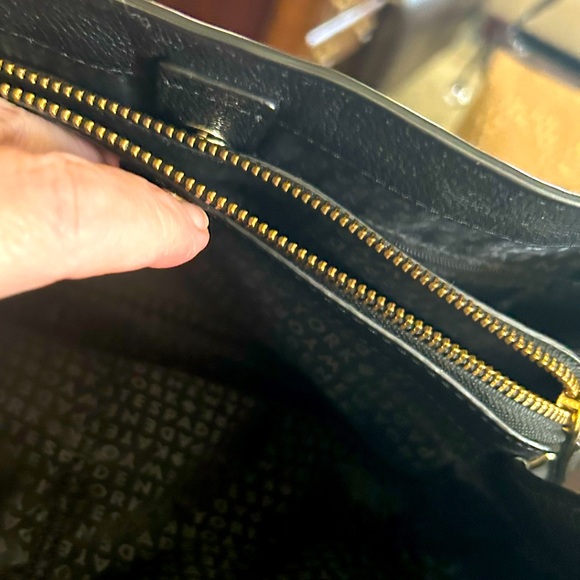 KATE SPADE Larchmont Ave,Evangelie SATCHEL BLACK PEBBLE LEATHER,gold hardware - Picture 7 of 17